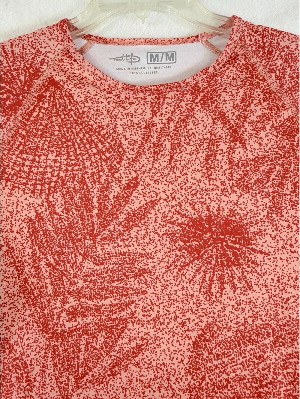 Reel Life Long Sleeve Womens Medium Top Fishing Shirt Thumb Holes Floral Print